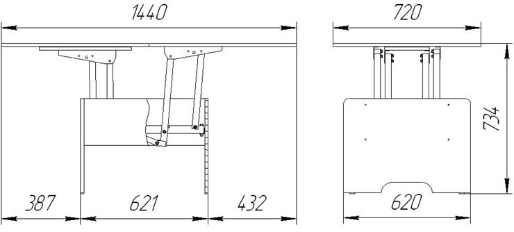 Стол трансформер Дебют-5, венге светлый в Уфе - изображение 1