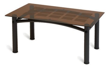 Журнальный стол Мебелик Роберт-3М, черный/тонированное стекло в Стерлитамаке