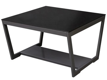 Квадратный столик BeautyStyle - 1, (темный глянец графит-стекло черное) в Салавате