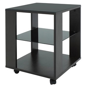 Столик Мебелик BeautyStyle 6, венге/стекло черное в Стерлитамаке