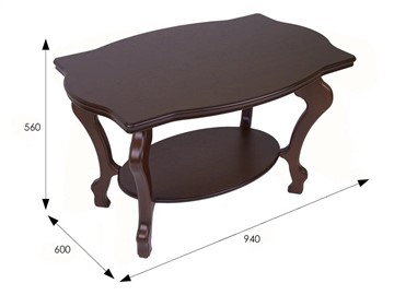 Журнальный столик Берже 1 (темно-коричневый) в Стерлитамаке - предосмотр 2