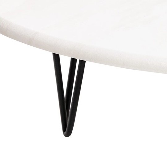 Журнальный столик Дадли (Черный/Белый бетон) в Уфе - изображение 5
