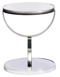 Кофейный столик GROTTO (mod. 9157) металл/дымчатое стекло, 42х42х50, хром в Салавате - предосмотр 1