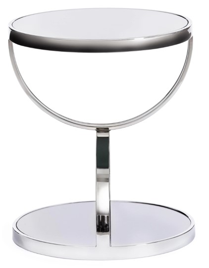 Кофейный столик GROTTO (mod. 9157) металл/дымчатое стекло, 42х42х50, хром в Уфе - изображение 1