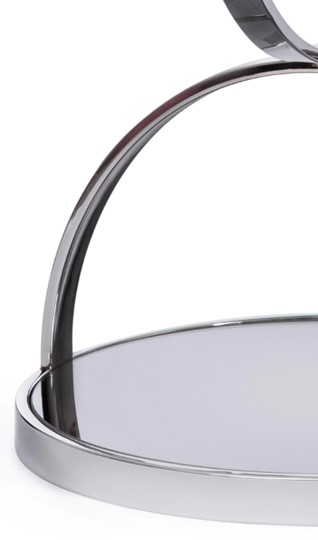 Кофейный столик GROTTO (mod. 9157) металл/дымчатое стекло, 42х42х50, хром в Уфе - изображение 2