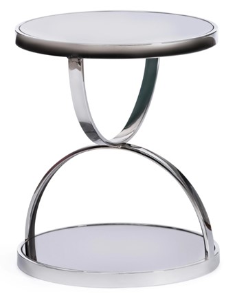 Кофейный столик GROTTO (mod. 9157) металл/дымчатое стекло, 42х42х50, хром в Салавате - изображение