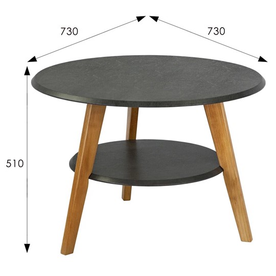 Круглый столик BeautyStyle 17 (серый бетон-бук) в Стерлитамаке - изображение 9