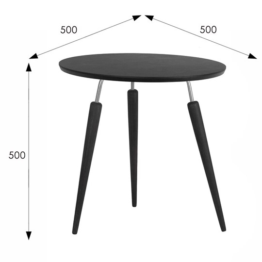Круглый столик BeautyStyle-22 (черный элит/металл/эбеновое дерево) в Стерлитамаке - изображение 8