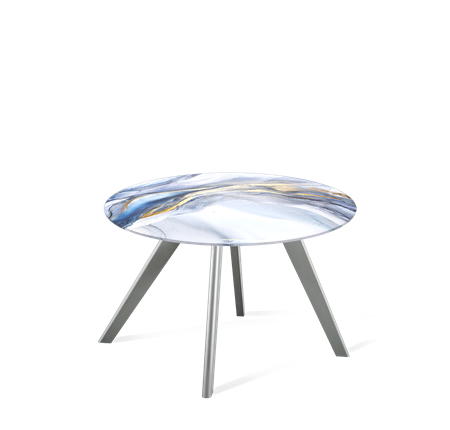 Круглый стол SHT-S39 / SHT-TT32 60 стекло/МДФ (млечный путь/серый) в Стерлитамаке - изображение