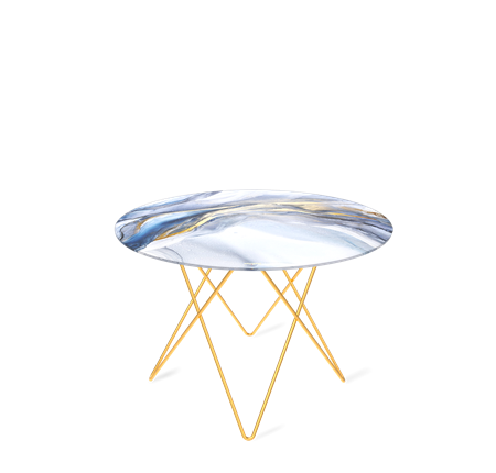 Столик круглый SHT-TU37 / SHT-TT32 60 стекло/МДФ (млечный путь/золото) в Стерлитамаке - изображение