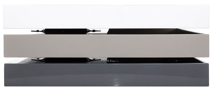 Столик квадратный СT1001 Белый/Серый в Стерлитамаке - изображение 1