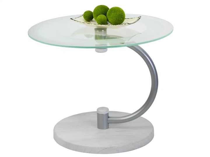 Стеклянный столик Дуэт 13Н (металлик-дуб дымчатый-прозр) в Уфе - изображение 5