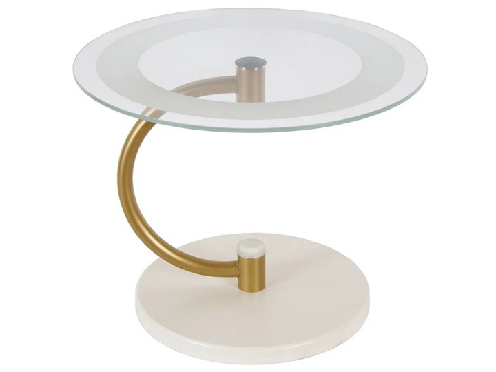Стеклянный столик Дуэт 13Н (золото-слоновая кость-прозрачное) в Стерлитамаке - изображение 1