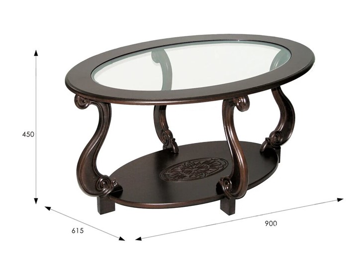 Журнальный столик Овация-С, темно-коричневый в Стерлитамаке - изображение 2