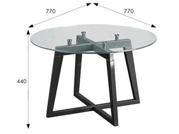 Столик стеклянный Рилле-445 (серый графит) в Стерлитамаке - предосмотр 5