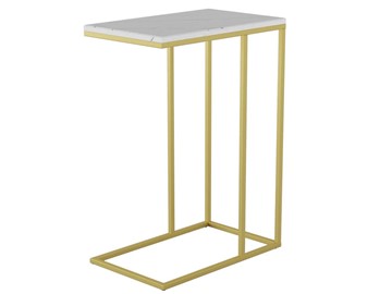 Придиванный столик Агами Голд (белый мрамор) в Стерлитамаке - предосмотр