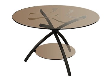 Стеклянный стол Дуэт 3 (черный-тонированное) в Уфе