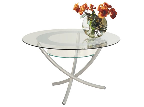 Стеклянный столик Дуэт 4 (металлик-прозрачное) в Стерлитамаке - изображение