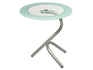 Стеклянный столик Дуэт 5 (металлик-прозрачное) в Стерлитамаке