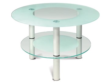 Стеклянный столик Кристалл 3 (алюминий-прозрачное) в Стерлитамаке