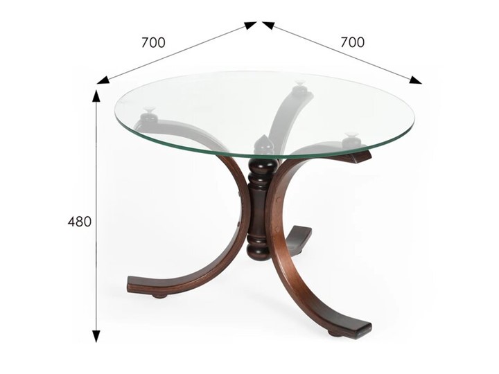 Стеклянный столик Лорд (темно-коричневый) в Стерлитамаке - изображение 4