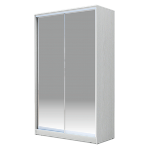 Шкаф 2-х створчатый 2400х1200х620 Хит-24-12-88, Матовое стекло Белый в Стерлитамаке