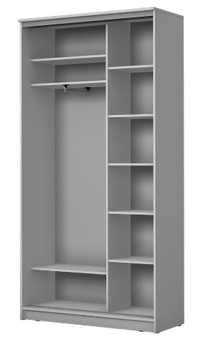 Шкаф 2-х дверный "Листья" ХИТ 22-4-14-66-17 Серый в Стерлитамаке - изображение 1