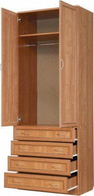 Шкаф двухдверный 103 со штангой, цвет Венге в Стерлитамаке - изображение 1