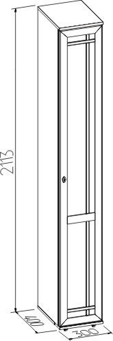 Распашной шкаф Sherlock 73 + Фасад правый, Дуб Сонома в Стерлитамаке - изображение 3