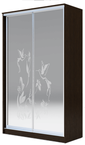 Шкаф 2400х1682х420 два зеркала, "Колибри" ХИТ 24-4-17-66-03 Венге Аруба в Стерлитамаке