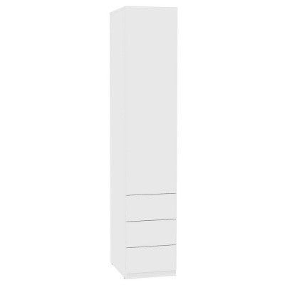 Шкаф одностворчатый Риал (H11) 230х45х45 PUSH to OPEN, Белый в Уфе - изображение