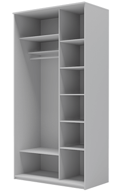 Шкаф 2-х створчатый 2200х1682х620 с двумя зеркалами ХИТ 22-17-55 Белая шагрень в Стерлитамаке - изображение 1