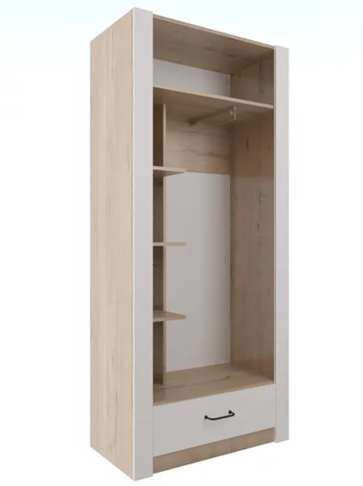 Шкаф гардеробный Ева 5 М1 дуб ирландский/белый матовый в Уфе - изображение 1