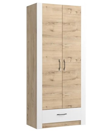 Шкаф гардеробный Ева 5 М1 дуб ирландский/белый матовый в Стерлитамаке - изображение