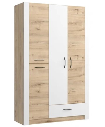 Шкаф гардеробный Ева 5 М2 дуб ирландский/белый матовый в Уфе - изображение