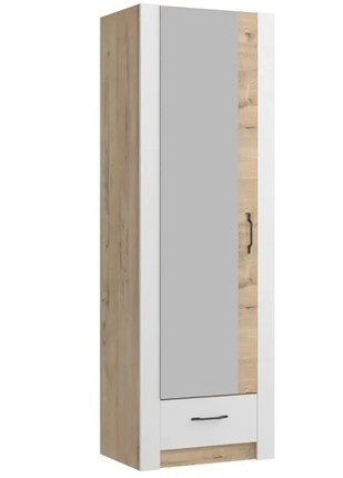 Шкаф гардеробный Ева 5 М3 дуб ирландский/белый матовый в Стерлитамаке - изображение