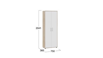 Шкаф 2-х дверный Витра тип 1 (Дуб сонома/Белый ясень) в Стерлитамаке - предосмотр 4