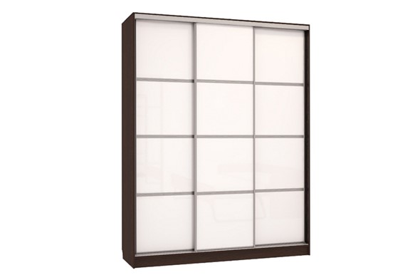 Шкаф 3-х створчатый Бассо 2-600, венге/белый в Стерлитамаке - изображение