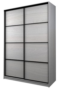 Шкаф 2-х дверный MAX МШ-23-6-18-11, Профиль Черный/Цвет Ясень анкор светлый в Стерлитамаке