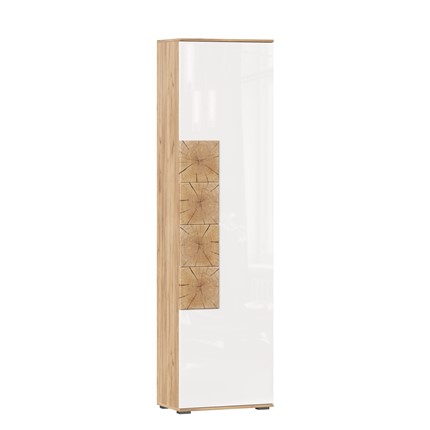 Шкаф одностворчатый Фиджи, 659300, белый/дуб золотой в Уфе - изображение