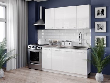 Модульная кухня Герда 2200 (Белый/Белый глянец) в Стерлитамаке - предосмотр