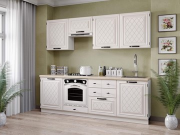 Кухонный гарнитур Марина 2400(Белый/Алебастр) в Уфе