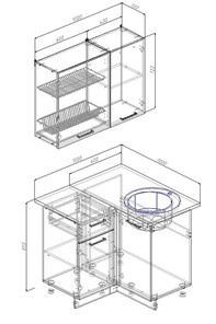 Модульная кухня Прима-1000У в Уфе - предосмотр 1