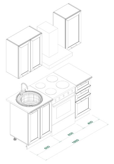 Гарнитур кухонный МК РИВЬЕРА Комплект №1 1,0м ПВХ Белый в Салавате - изображение 5