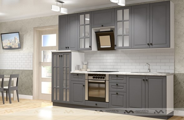 Кухонный гарнитур Верона 2800, цвет Графит в Уфе - изображение