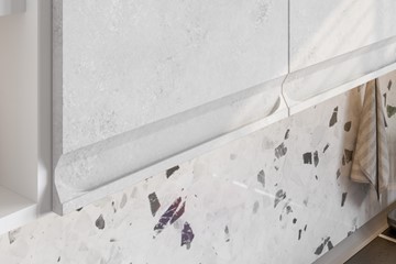 Угловой модульный гарнитур Вельвет, бетон графит/бетон снежный в Стерлитамаке - предосмотр 5