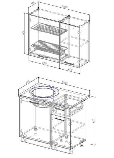Модульная кухня Жемчуг-1000 в Стерлитамаке - изображение 1