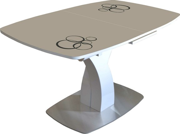 Кухонный стол раздвижной Нотр-Дам (рисунок круги) в Стерлитамаке - изображение
