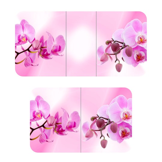 Кухонный раскладной стол ПГ-02СТФ белое/орхидея/39 прямые трубы хром в Стерлитамаке - изображение 2