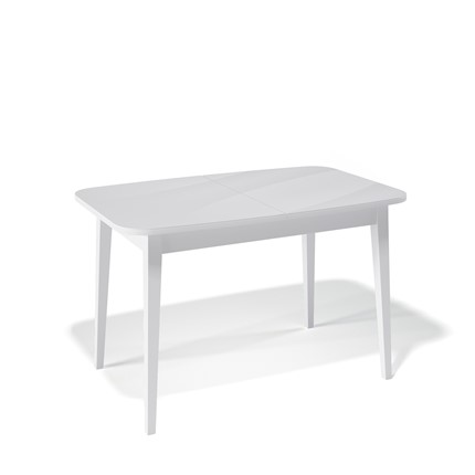 Раздвижной стол Kenner 1200M (Белый/Стекло белое глянец) в Стерлитамаке - изображение